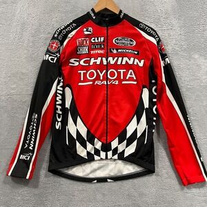 Vintage Schwinn Toyota Race Cycling Jersey Shirt Mens XL Red Full Zip 90s